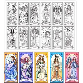 GLOBLELAND Divination Magic Clear Stamp Vintage Clear Rubber Stamps Tarot Cards Silicone Stamps for DIY Scrapbooking Photo Album Decorative Cards Making Home Decoration 11.69×8.27inch