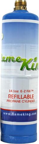 Flame King 1LB EMPTY Propane Cylinder Tank – Refillable – Reusable – Safe and Legal Refill Option – DOT Compliant – 16.4 oz for Camping, Backpacking, and Hiking, Green | camping-hammocks in Kuwait