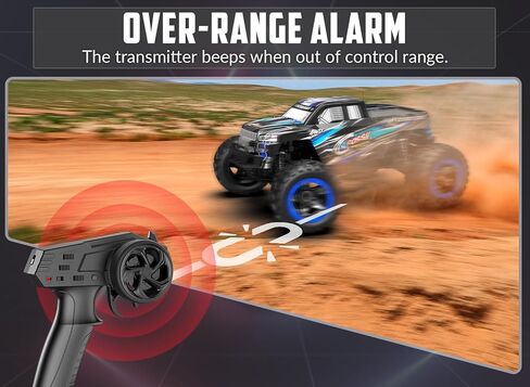 RACENT RC Truck 1:16 4x4 All Terrain RC Car 40KPH High Speed Remote Control Cars for Boys, Off-Road Monster Truck with 2.4Ghz Radio Control, 2 Batteries, Gifts for Kids Adults in Kuwait