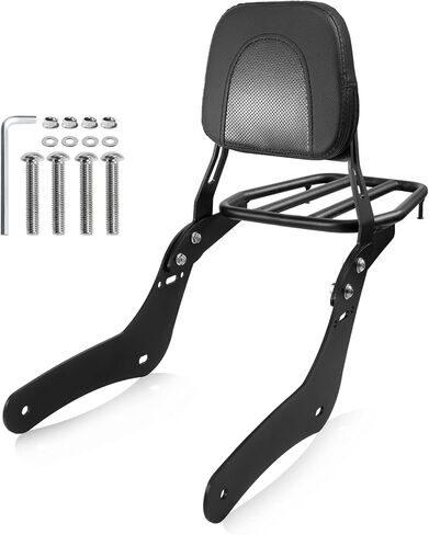 Eumti Motorcycle Sissy Bar Detachable Rear Passenger Backrest with Luggage Rack Backrest Pad for Honda Rebel 1100 1100T CMX1100 DCT 2021-2024 Replace OEM P/N:08R71-MLA-A00MLA-A00 in Kuwait