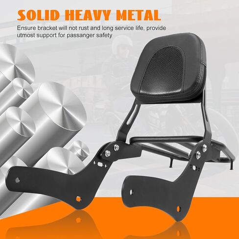 Eumti Motorcycle Sissy Bar Detachable Rear Passenger Backrest with Luggage Rack Backrest Pad for Honda Rebel 1100 1100T CMX1100 DCT 2021-2024 Replace OEM P/N:08R71-MLA-A00MLA-A00 in Kuwait