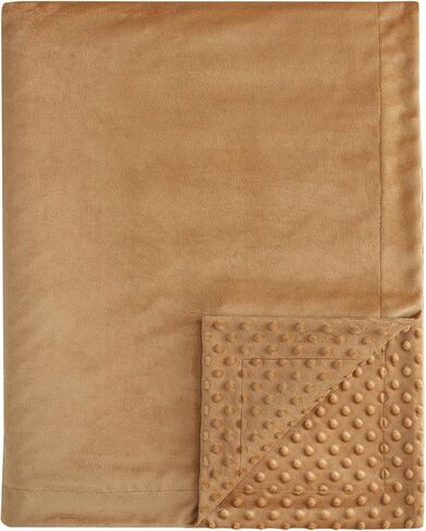 david's kids Minky Baby Blanket for Girls, Soft Lightweight Micro Fleece Blanket with Double Layer, Dotted Backing, Breathable Receiving Blanket for Newborns, 30x40 Inches, Cream in Saudi Arabia