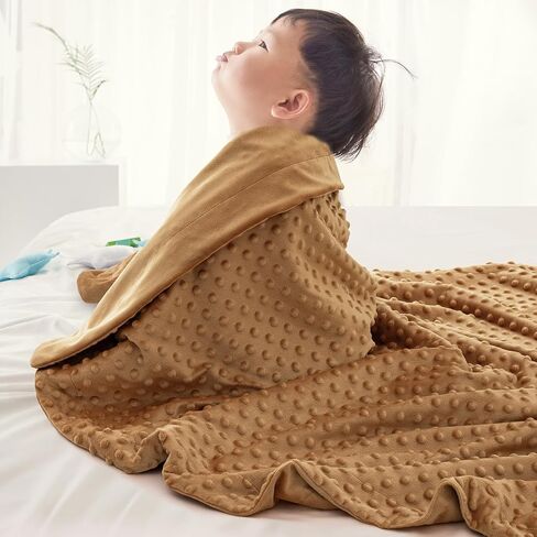 david's kids Minky Baby Blanket for Girls, Soft Lightweight Micro Fleece Blanket with Double Layer, Dotted Backing, Breathable Receiving Blanket for Newborns, 30x40 Inches, Cream in Saudi Arabia