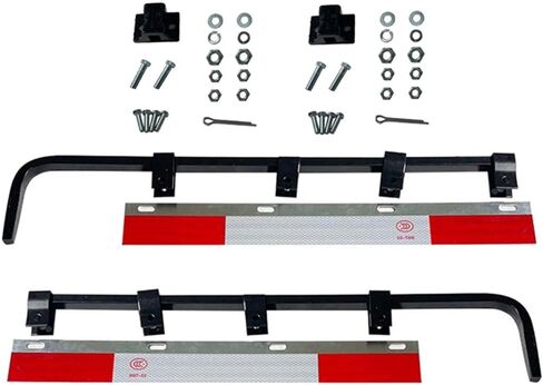 Pair Angle Down Bar Mud Flap Hangers Bracket Angled 28" with Mounting Kit for Heavy Duty Semi Truck Square Spring Steel Arm W/ PCS Mud Flap Reflector Plates in Kuwait