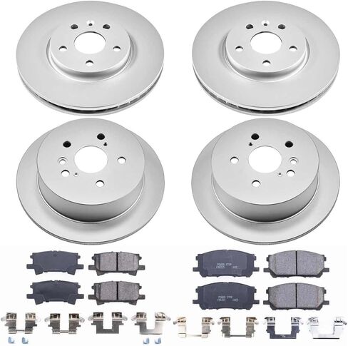 Power Stop KOE4530 Front and Rear Autospecialty Replacement Brake Kit Brake Rotors and Ceramic Brake Pads For 2004-2006 Lexus RX330 | 2007-2009 Lexus RX350 | 2006-2008 Lexus RX400h in Kuwait