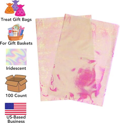 Iconikal Cello Bags, Iridescent Holographic, 6 x 9-Inch, 100-Count in Kuwait