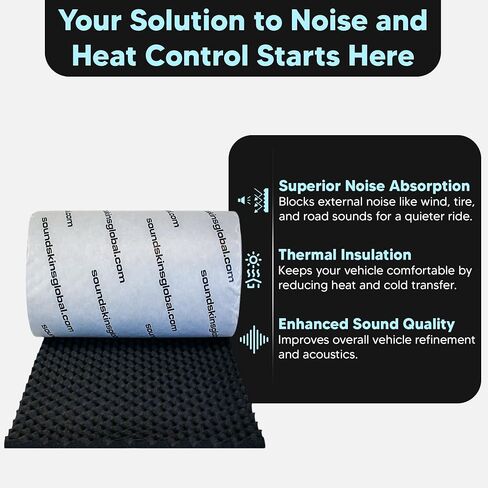 SSK-Wavy 315mil/8mm Lightweight Closed Cell Foam Mat - 32.3 sqft. Vibration Dampening and Sound Deadening in Saudi Arabia