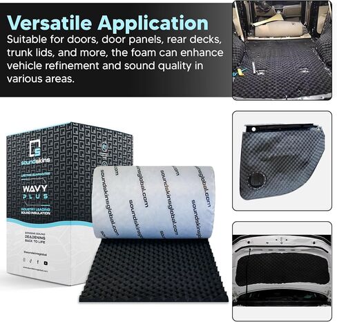 SSK-Wavy 315mil/8mm Lightweight Closed Cell Foam Mat - 32.3 sqft. Vibration Dampening and Sound Deadening in Saudi Arabia