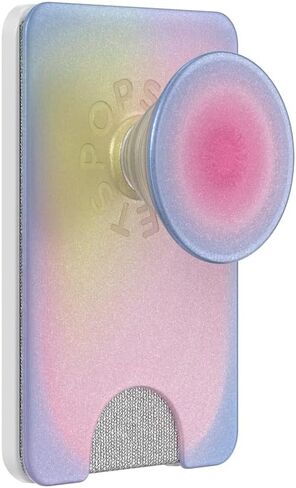 PopSockets Phone Wallet with Expanding Grip and Adapter Ring for MagSafe, Phone Card Holder, Wireless Charging Compatible, Wallet Compatible with MagSafe - All Smiles in Kuwait