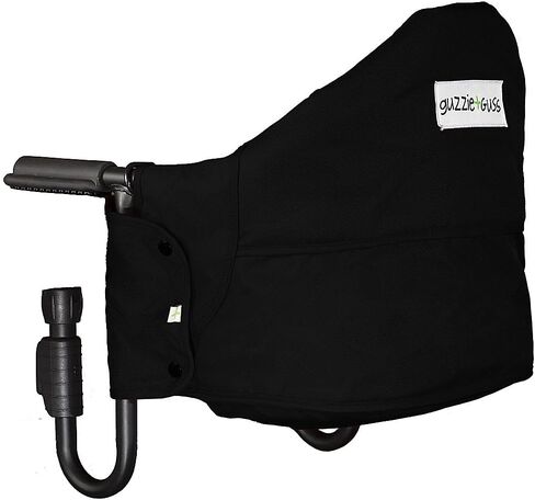 guzzie+Guss Perch Clip On Table Chair – Easy and Secure Setup for Travel (Including Restaurants, Picnics), at Home (Kitchen Islands, Dining Tables) with Machine Washable Fabric, Black in Saudi Arabia