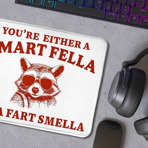 Funny Mouse Pad, It's Called Trash Can Not Trash Cannot Funny Raccoon Mouse Pad, Raccoon Gifts, Funny Raccoon Mouse Pad for Wireless Mouse Computers Laptop Desk Accessories, 9.5x7.9 Inch in Saudi Arabia