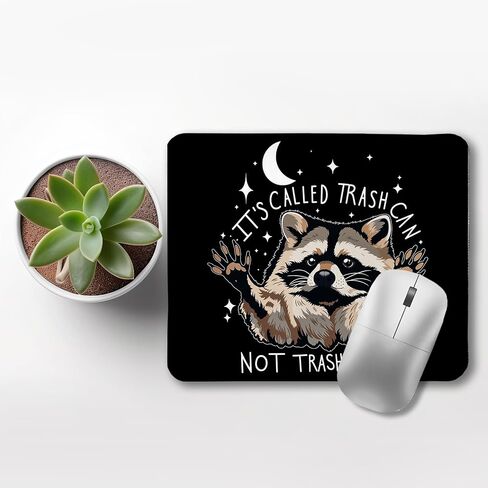 Funny Mouse Pad, It's Called Trash Can Not Trash Cannot Funny Raccoon Mouse Pad, Raccoon Gifts, Funny Raccoon Mouse Pad for Wireless Mouse Computers Laptop Desk Accessories, 9.5x7.9 Inch in Saudi Arabia