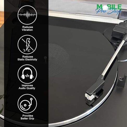 Acrylic Turntable Mat - Acrylic Slipmat for Vinyl LP Record Players - Improves Sound Quality & Provides Tighter Bass - Anti Static Platter mat (White) in Kuwait