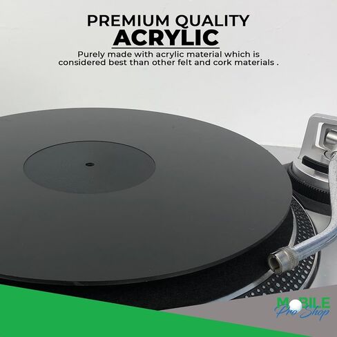 Acrylic Turntable Mat - Acrylic Slipmat for Vinyl LP Record Players - Improves Sound Quality & Provides Tighter Bass - Anti Static Platter mat (White) in Kuwait