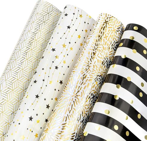 Christmas Wrapping Paper Sheets- 40 Precut Sheets Christmas Gift Wrap Paper- Christmas Paper Wrapping Sheets (30"x20")- 8 Unique Patterns of Holiday Wrapping Paper, 40 Sheets in Kuwait