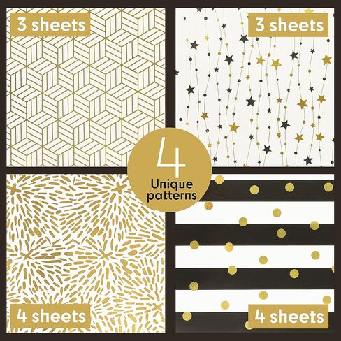 Christmas Wrapping Paper Sheets- 40 Precut Sheets Christmas Gift Wrap Paper- Christmas Paper Wrapping Sheets (30"x20")- 8 Unique Patterns of Holiday Wrapping Paper, 40 Sheets in Kuwait
