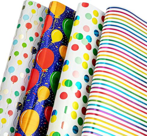 Christmas Wrapping Paper Sheets- 40 Precut Sheets Christmas Gift Wrap Paper- Christmas Paper Wrapping Sheets (30"x20")- 8 Unique Patterns of Holiday Wrapping Paper, 40 Sheets in Kuwait