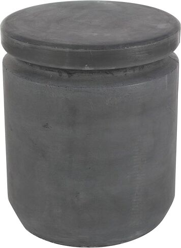 Deco 79 Stool, 14"L x 14"W x 16"H, DARK GRAY in Kuwait