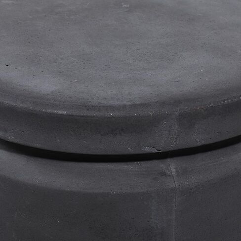 Deco 79 Stool, 14"L x 14"W x 16"H, DARK GRAY in Kuwait