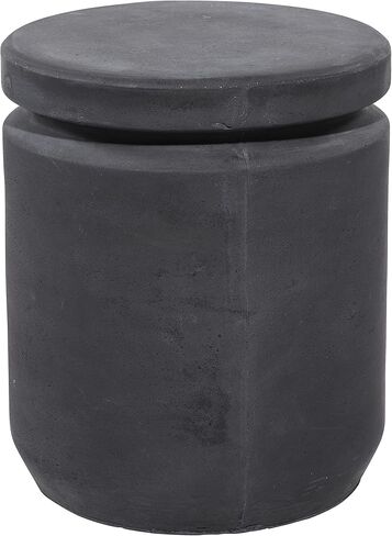 Deco 79 Stool, 14"L x 14"W x 16"H, DARK GRAY in Kuwait