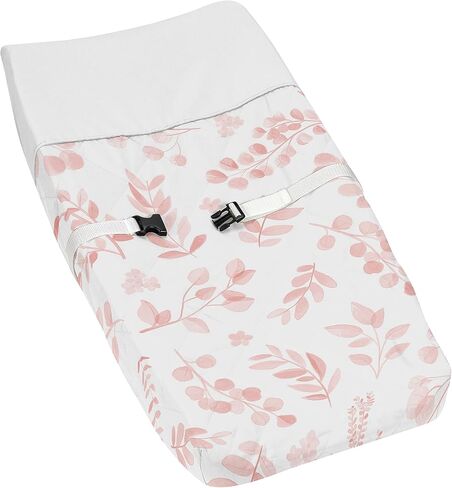 Pink and Green Boho Watercolor Changing Pad Cover for Cactus Floral Collection by Sweet Jojo Designs in Saudi Arabia