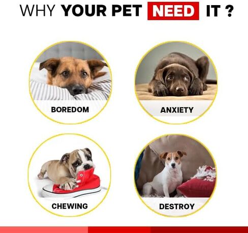 Pet Puzzle Toy 1 Pack (2 Balls) – Treat Dispensing, Chew & Interactive Dog Toys for Mental Stimulation, Slow Feeding, Dental Care, Teething Relief, Training, Boredom, Enrichment, and Smart Dogs. in Kuwait