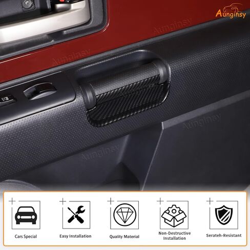 صندوق تخزين مقبض باب السيارة متوافق مع Toyot@ FJ Cruiser 2007-2021 صندوق تخزين باب السيارة الجانبي، صينية تنظيم القفازات، مقبض منظم الباب، صينية الجيب، إدراج قفاز صينية البليت، الملحقات الداخلية in Kuwait