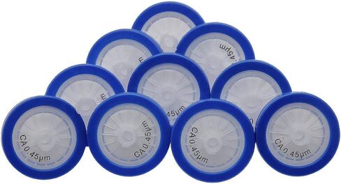AMTAST Hydrophobic PVDF Syringe Filter Non Sterile 25mm Diameter 0.22um Pore Size (Pack of 10) in Kuwait