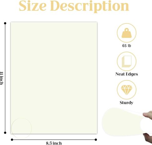 60 sheets 8.5 x 11 Inches Colored Card Stock Printer Paper,65 lb,Thick Construction Paper for Card Making, Scrapbooking,School Office Home Decor Supplies in Kuwait