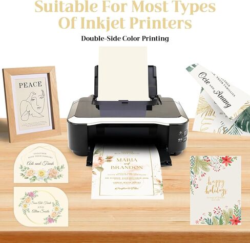 60 sheets 8.5 x 11 Inches Colored Card Stock Printer Paper,65 lb,Thick Construction Paper for Card Making, Scrapbooking,School Office Home Decor Supplies in Kuwait