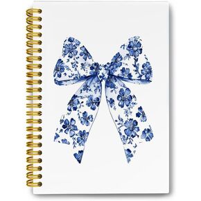 دفتر ملاحظات LiTiu Pink Coquette Preppy، دفتر يوميات حلزوني جمالي للفتيات المراهقات في المدارس، دفتر ملاحظات الحرم الجامعي الحلزوني ذو غلاف فني غير تقليدي 80 ورقة 5.8x8.3 in Kuwait