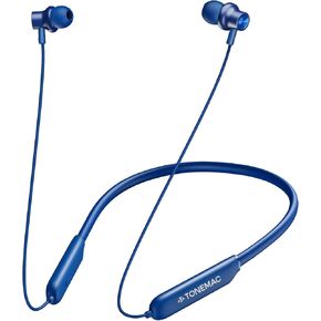 N8 Bluetooth Neckband Earbuds | 40Hrs Playtime Headphones, IPX6 Waterproof, Deep Bass Earphones, Clear Calls, Headset for Music, Sports, and Phone Calls Blue