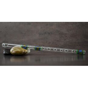 Hall Crystal Flute 11004 - بيكولو زجاجي مضمن على شكل D - لبلاب أخضر