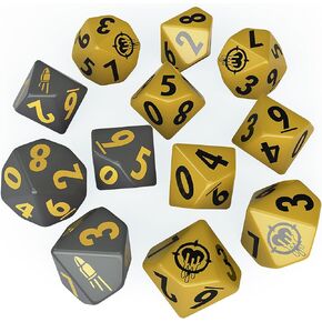 Modiphius Entertainment: Fallout Factions: Dice Sets - The Disciples - 12 Engraved Dice, Tabletop Miniatures Game Accessory, Officially Licensed in Saudi Arabia