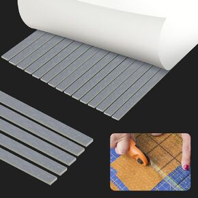 codree 2 Sheet/60Pcs Non Slip Silicone Grips for Quilt Templates- 12.2" x 5.1" Adhesive Ruler Grips Stickers- Anti Slip Quilting Strips for Quilting Rulers Sewing Rulers