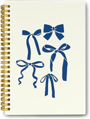 LiTiu Pink Coquette Preppy Notebook, Bow Aesthetic Spiral Journaling Notebook for School Teen Girls, Preppy Funky Hardcover Spiral Campus Notebook 80 Sheets 5.8x8.3 in Kuwait