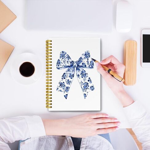 دفتر ملاحظات LiTiu Pink Coquette Preppy، دفتر يوميات حلزوني جمالي للفتيات المراهقات في المدارس، دفتر ملاحظات الحرم الجامعي الحلزوني ذو غلاف فني غير تقليدي 80 ورقة 5.8x8.3 in Kuwait