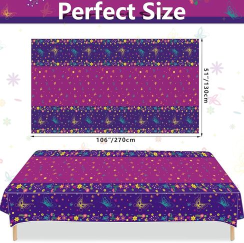 8 Pcs Butterfly Party Tablecloths - Butterfly Birthday Decorations Tablecloth Colorful Rectangular Table Covers with Butterfly Design for Spring Party Decorations, 51 x 86.6 Inch in Kuwait