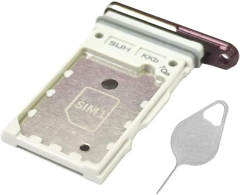 Galaxy S22 Ultra SIM Card Tray Dual Replacement S22 Ultra Sim Card Holder for Samsung Galaxy S22 Ultra 6.8" SM-S908U Sim Card Tray with Needle Repair Part (Not Single Sim Card Version)(Phantom Black) in Saudi Arabia