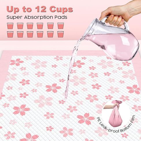 وسادات MIZOK للجراء مقاس 22 × 22 بوصة بنمط زهر الكرز، 200 قطعة in Kuwait