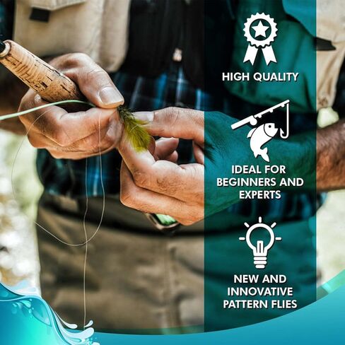 ذباب صيد من Wooly Bugger Fly for Trout and Other من الأسماك في المياه العذبة - دستة من الذباب الرطبة في أنماط مختلفة - متعددة الألوان مقاسات عديدة in Kuwait