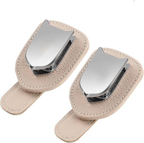 Sunglasses Holders for Car Visor, for BMW Car Accessories Sunglasses Holder, 2Pcs Leather Glasses Car Holder (2 Pack Black) in Kuwait