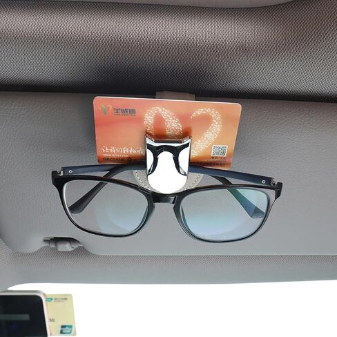 Sunglasses Holders for Car Visor, for BMW Car Accessories Sunglasses Holder, 2Pcs Leather Glasses Car Holder (2 Pack Black) in Kuwait