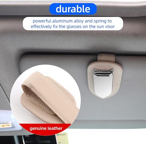 Sunglasses Holders for Car Visor, for BMW Car Accessories Sunglasses Holder, 2Pcs Leather Glasses Car Holder (2 Pack Black) in Kuwait