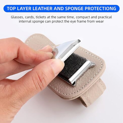 Sunglasses Holders for Car Visor, for BMW Car Accessories Sunglasses Holder, 2Pcs Leather Glasses Car Holder (2 Pack Black) in Kuwait