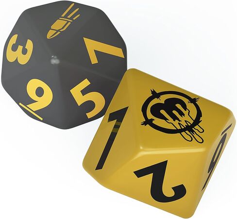 Modiphius Entertainment: Fallout Factions: Dice Sets - The Disciples - 12 Engraved Dice, Tabletop Miniatures Game Accessory, Officially Licensed in Saudi Arabia