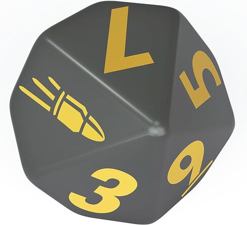 Modiphius Entertainment: Fallout Factions: Dice Sets - The Disciples - 12 Engraved Dice, Tabletop Miniatures Game Accessory, Officially Licensed in Saudi Arabia