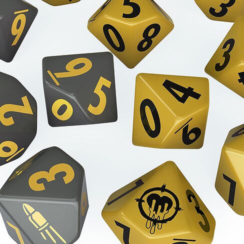 Modiphius Entertainment: Fallout Factions: Dice Sets - The Disciples - 12 Engraved Dice, Tabletop Miniatures Game Accessory, Officially Licensed in Saudi Arabia