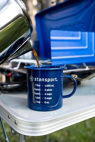 Stansport Black Granite Steel Mug (274-20) in Saudi Arabia
