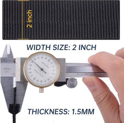 Asobilor 1 Roll 10Yards Nylon Webbing Fastening Straps Flat for Chairs,Hammocks,Towing,Outdoor Climbing and DIY Making Luggage Strap,Backpack Repairing (1.5 inch Wide) in Kuwait